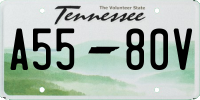 TN license plate A5580V