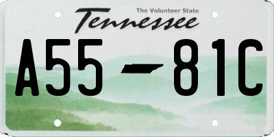TN license plate A5581C