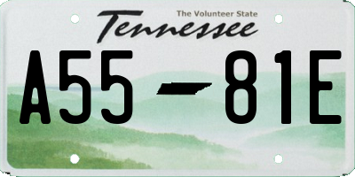 TN license plate A5581E