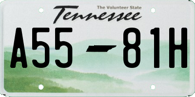 TN license plate A5581H
