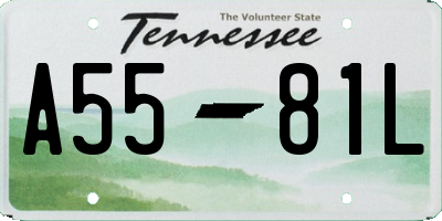 TN license plate A5581L