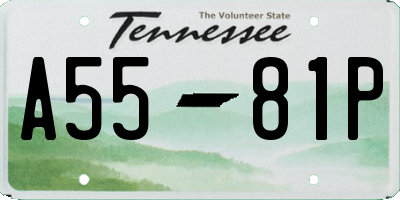 TN license plate A5581P