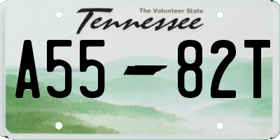 TN license plate A5582T