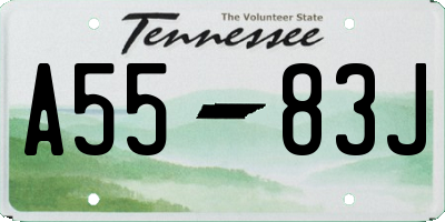TN license plate A5583J
