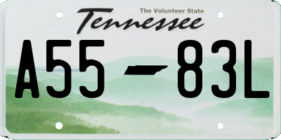 TN license plate A5583L