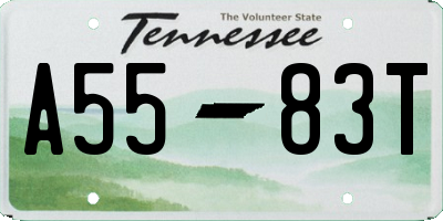 TN license plate A5583T