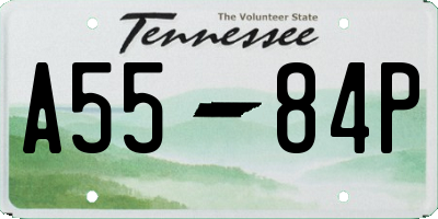 TN license plate A5584P