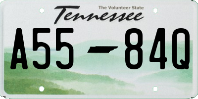 TN license plate A5584Q