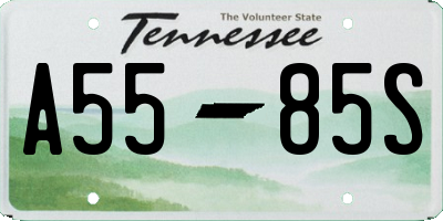 TN license plate A5585S