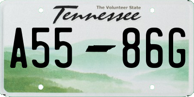 TN license plate A5586G
