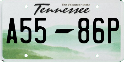 TN license plate A5586P