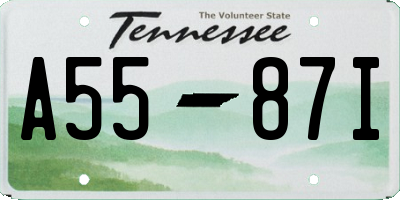 TN license plate A5587I