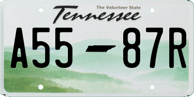 TN license plate A5587R
