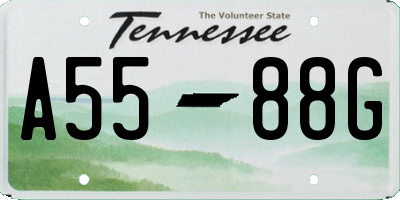 TN license plate A5588G