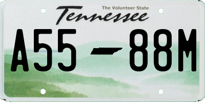 TN license plate A5588M
