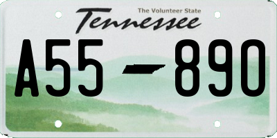 TN license plate A5589O