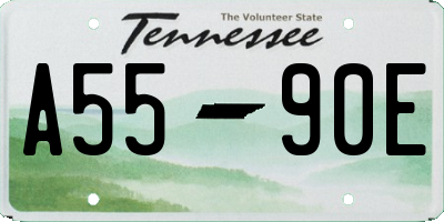 TN license plate A5590E