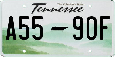 TN license plate A5590F