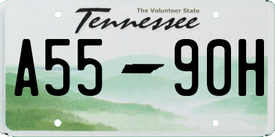 TN license plate A5590H