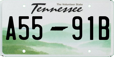 TN license plate A5591B
