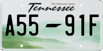 TN license plate A5591F
