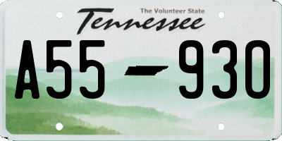 TN license plate A5593O