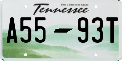 TN license plate A5593T
