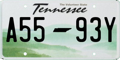 TN license plate A5593Y