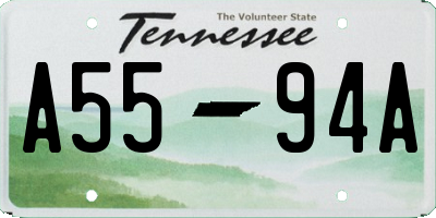 TN license plate A5594A