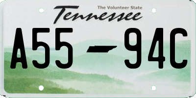 TN license plate A5594C
