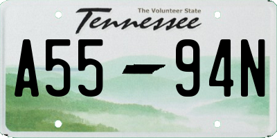 TN license plate A5594N