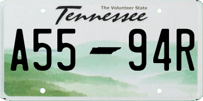 TN license plate A5594R