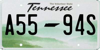 TN license plate A5594S