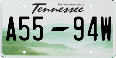 TN license plate A5594W