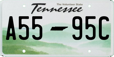 TN license plate A5595C