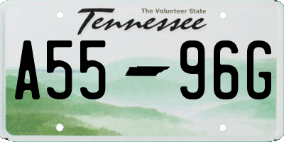 TN license plate A5596G