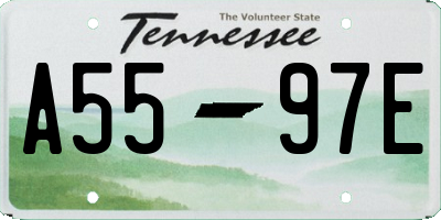 TN license plate A5597E