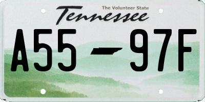 TN license plate A5597F