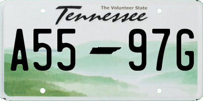 TN license plate A5597G