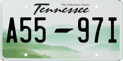 TN license plate A5597I