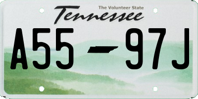 TN license plate A5597J