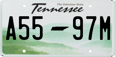 TN license plate A5597M