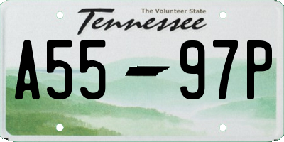 TN license plate A5597P