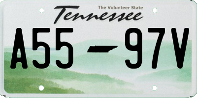 TN license plate A5597V