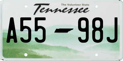 TN license plate A5598J