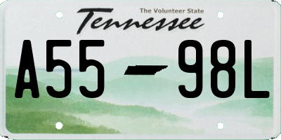 TN license plate A5598L