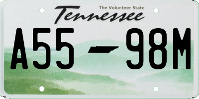 TN license plate A5598M