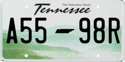 TN license plate A5598R