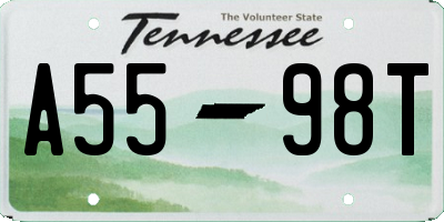 TN license plate A5598T