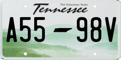 TN license plate A5598V